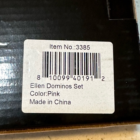 NIB travel ELLEN DOMINOS SET in pink vegan leather - Picture 13 of 13